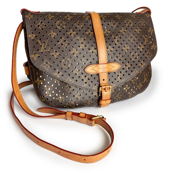 Louis Vuitton Limited Edition Saumur Bag Monogram Flore Perforated 2012 Cruise - Picture 4 of 14